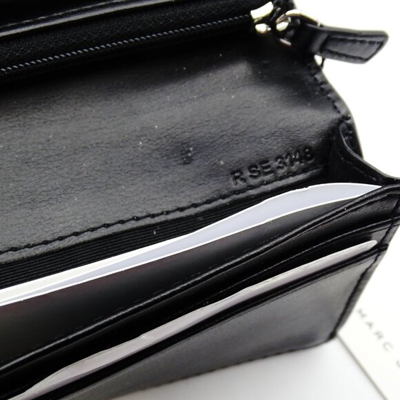 MARC JACOBS Empire City Dark Grey Leather Continental Bifold Wallet - Picture 8 of 10